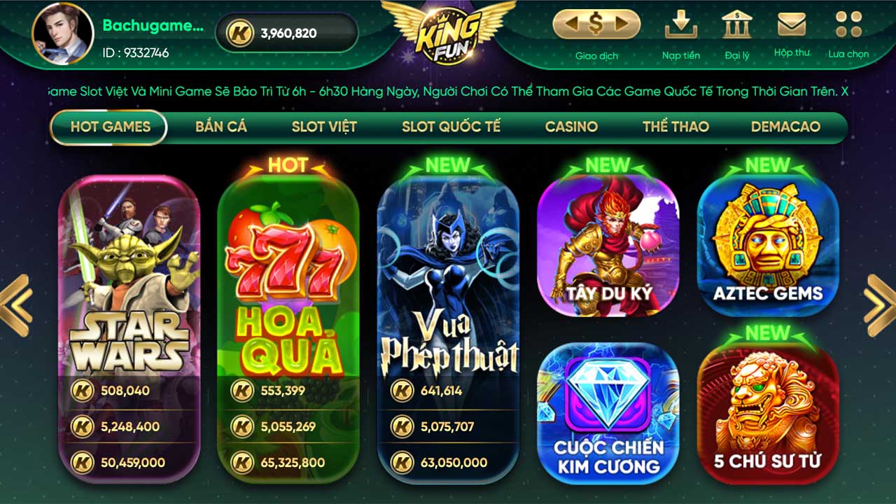 Hướng dẫn chơi Slot game 777 Hoa Quả Kingfun