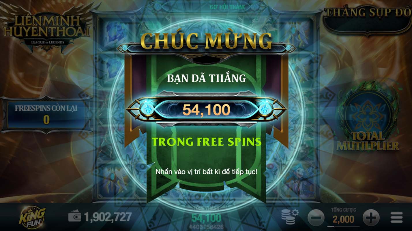 Tính năng mới trong Slot game Liên Minh Huyền Thoại Kingfun