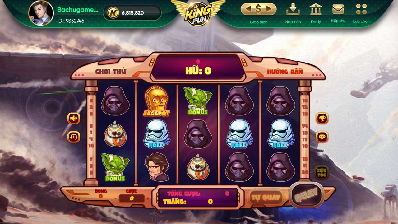 Hướng dẫn chơi Slot game Star Wars Kingfun